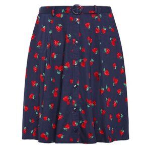Plus sz 16 Pinup High Waisted Strawberry skirt with Pockets NEW CITY CHIC NWT